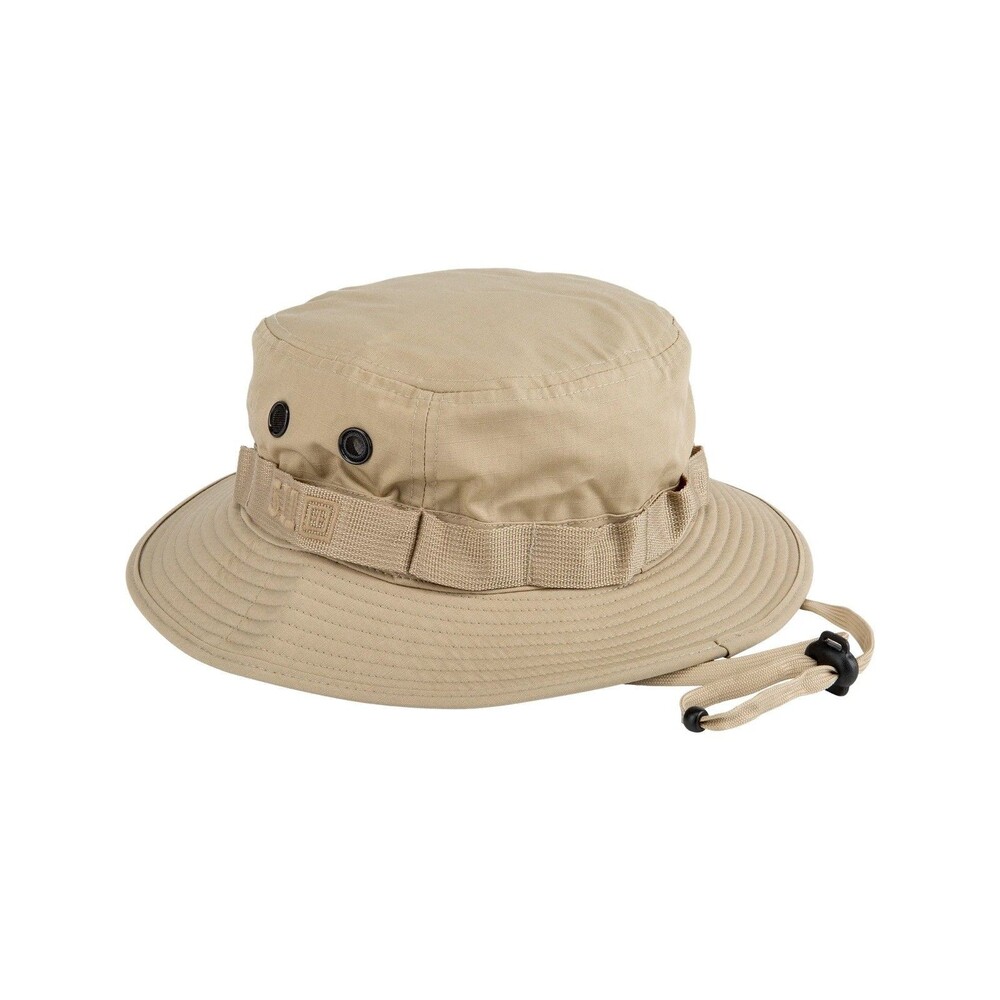 5.11 Tactical Boonie Hat Size L/XL TDU Khaki Tan Wide Brim Sun Bucket Cap 89422
